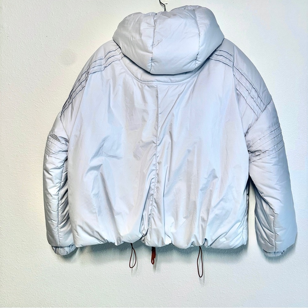 Free People Light Blue and Brown Puffer Jacket - Picture 3 of 9